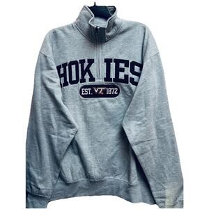 Virginia Tech Hokies Blue84 Men's Large 1/4 Zip Pullover Sweatshirt Fan Shirt